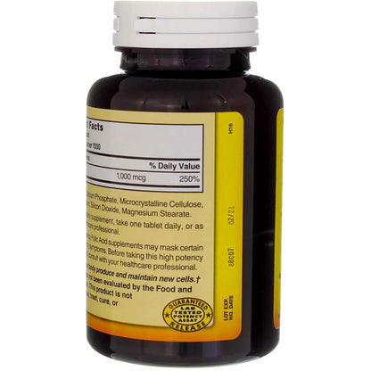Nature's Blend Folic Acid 1000 mcg - 1000 Tablets (Pack of 3)