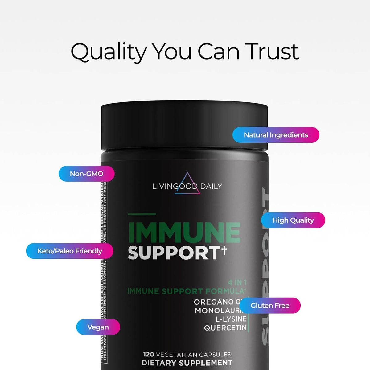 Livingood Daily Immune Support Supplement, – Gentle Cleansing: Ingredients like oregano oil are traditionally used – Image 3