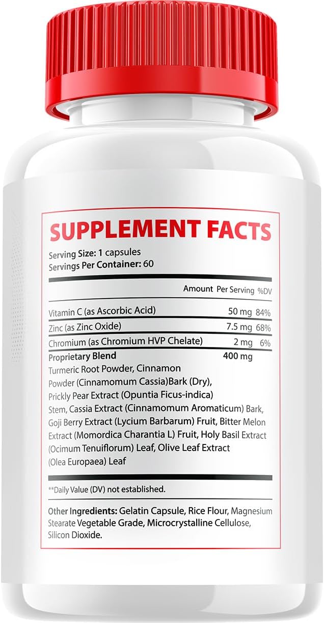Gluco Renu Capsules - GlucoRenu Advanced Supplement, All-Natural Formula to Support Healthy Levels, Maximum Strength Formula (3 Pack - 180 Capsules) - görsel 6