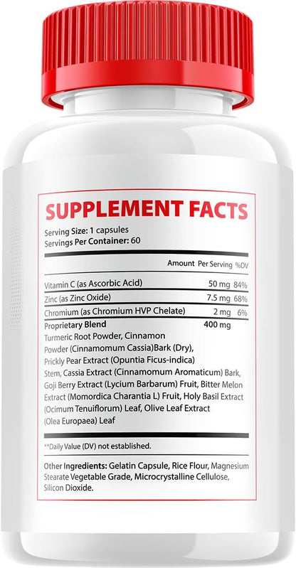 Gluco Renu Capsules - GlucoRenu Advanced Supplement, All-Natural Formula to Support Healthy Levels, Maximum Strength Formula (3 Pack - 180 Capsules)