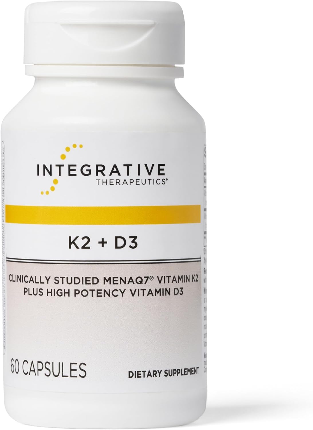 Integrative Therapeutics K2 + D3 - Supplement for Cardiovascular and Bone Health - 60 Capsules - görsel 1