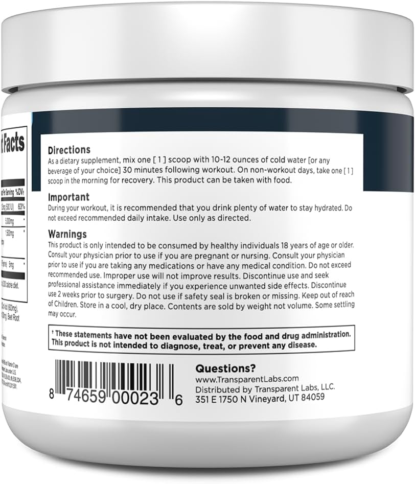 Transparent Labs Creatine HMB - Creatine Monohydrate Powder with HMB, Tropical Punch, 30 Servings - görsel 8