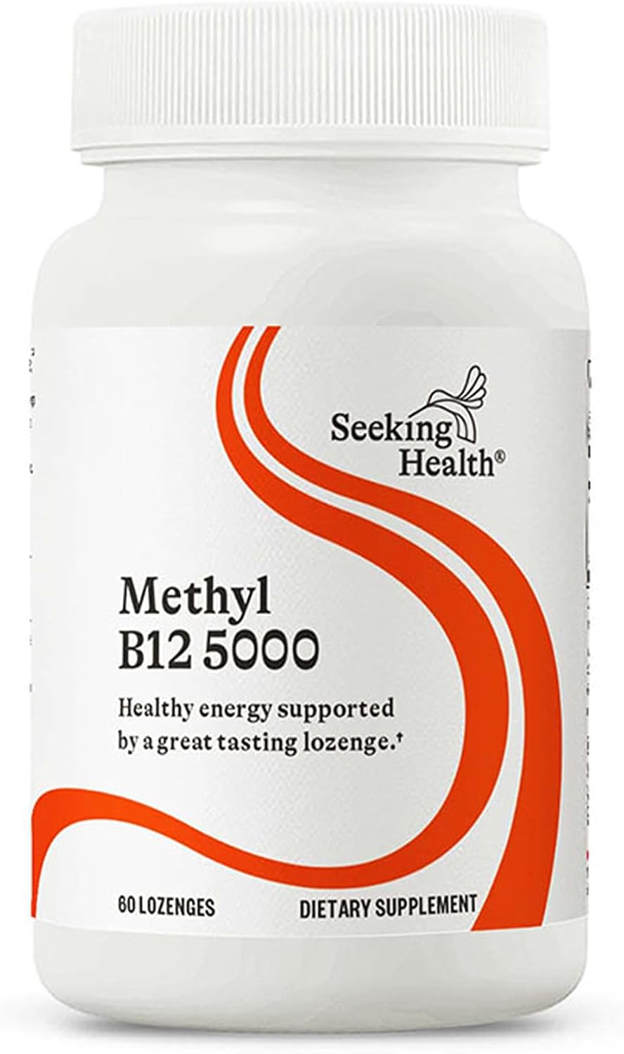 Seeking Health Methyl B12 5000 – 5000 mcg B12 as Adenosylcobalamin and Methylcobalamin, Potent Formula Supports Healthy Metabolism, Methylation, Cognitive Health, Vegan and Vegetarian (60 Lozenges) - görsel 1