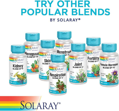 SOLARAY Memory Blend SP-30 - Herbal Supplement for Memory, Focus & Concentration - Non-GMO, Vegan - 100 Vegetable Capsules