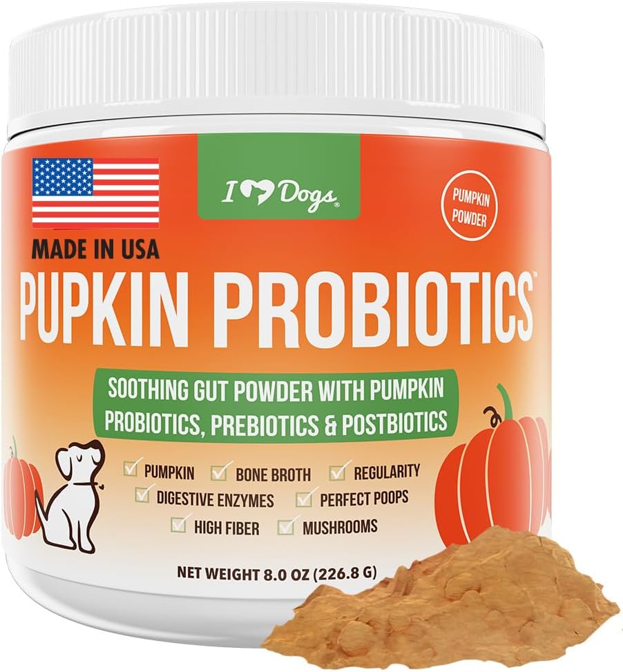 iHeartDogs Pupkin Probiotics, Prebiotics, Postbiotics, & Fibre for Dogs with Pumpkin, Gut-Soothing Bone Broth & Mushrooms - görsel 1