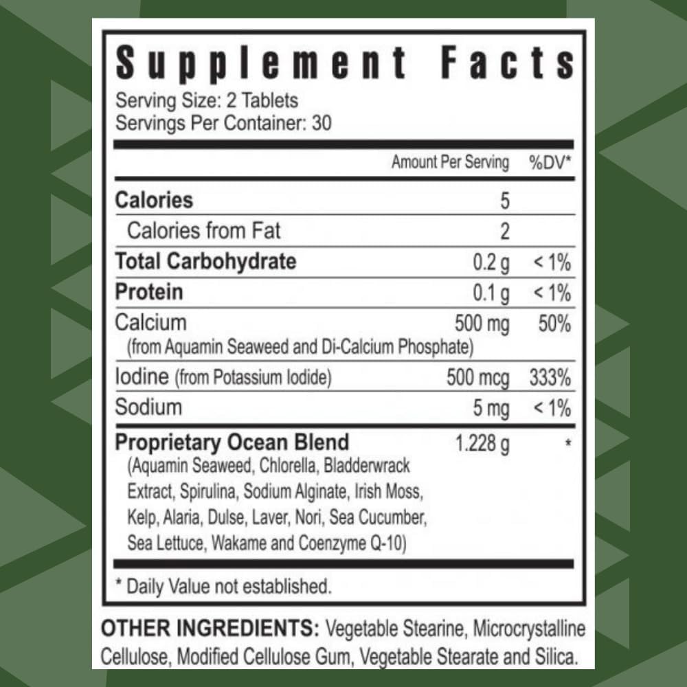 Youngevity Ultimate Ocean's Gold – Supports Thyroid Health and Overall Wellness with Ocean-Derived Nutrients - 60 Tablets (Pack of 2) - görsel 2