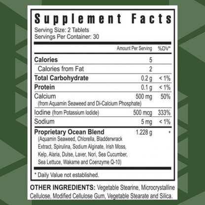 Youngevity Ultimate Ocean's Gold – Supports Thyroid Health and Overall Wellness with Ocean-Derived Nutrients - 60 Tablets (Pack of 2)