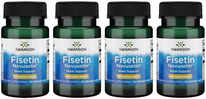 Swanson Fisetin Molecularly Similar to Apigenin, Luteolin and Quercetin 100 mg 30 Veg Capsules (3 Pack)