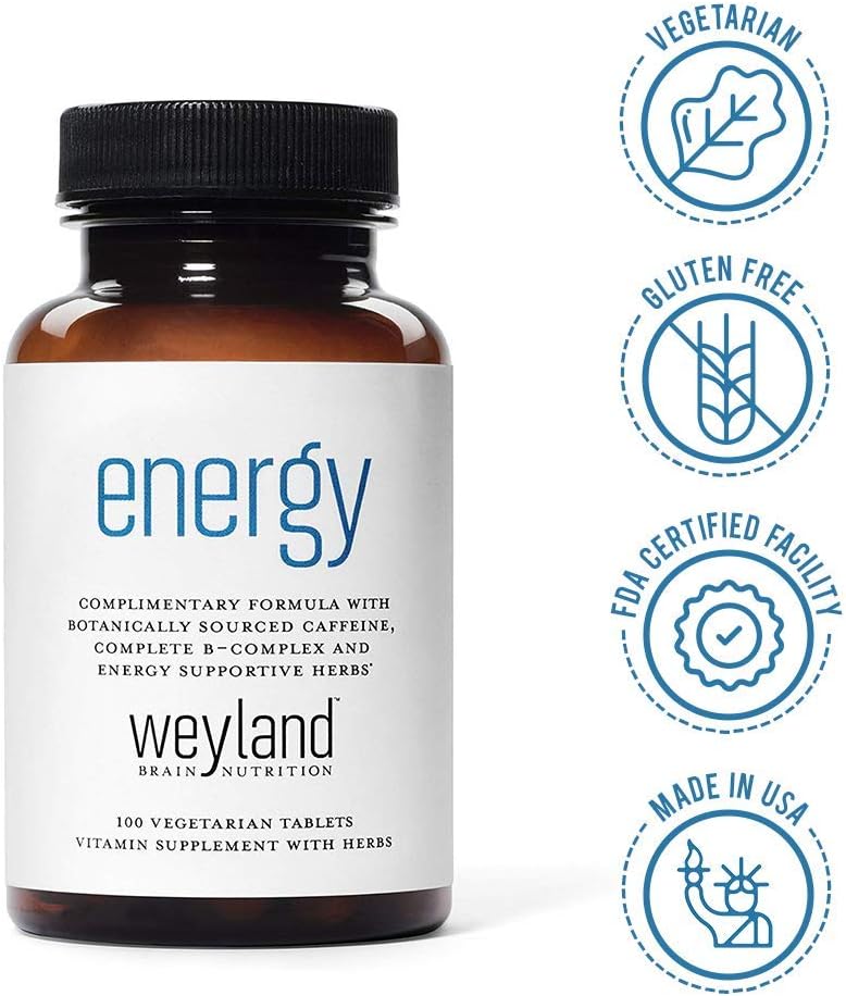 Weyland Brain Nutrition Energy | B-Complex with Botanically Sourced Caffeine & Herbs - görsel 6