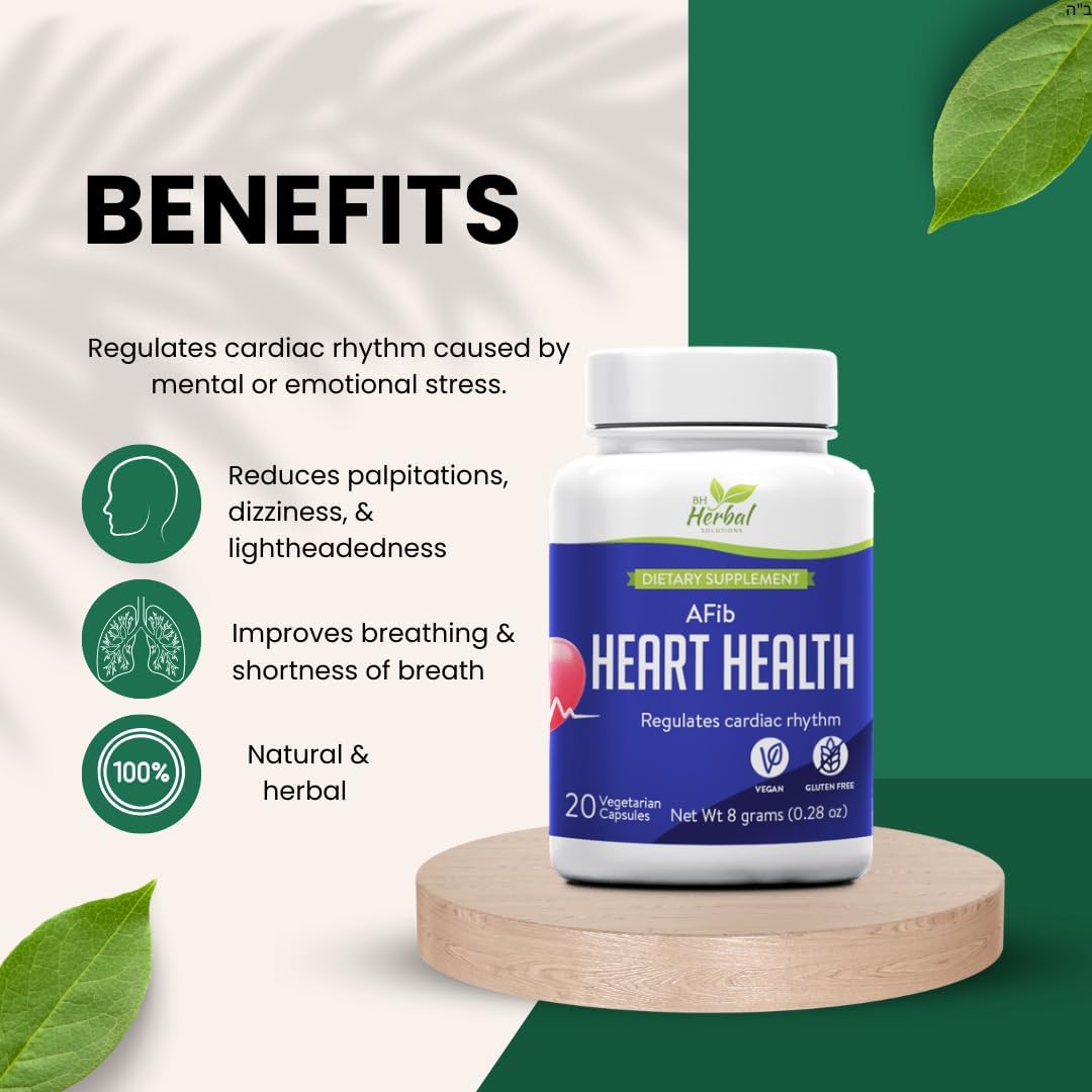 AFib Heart Health – Herbal Supplement for Cardiac Rhythm Support - görsel 1