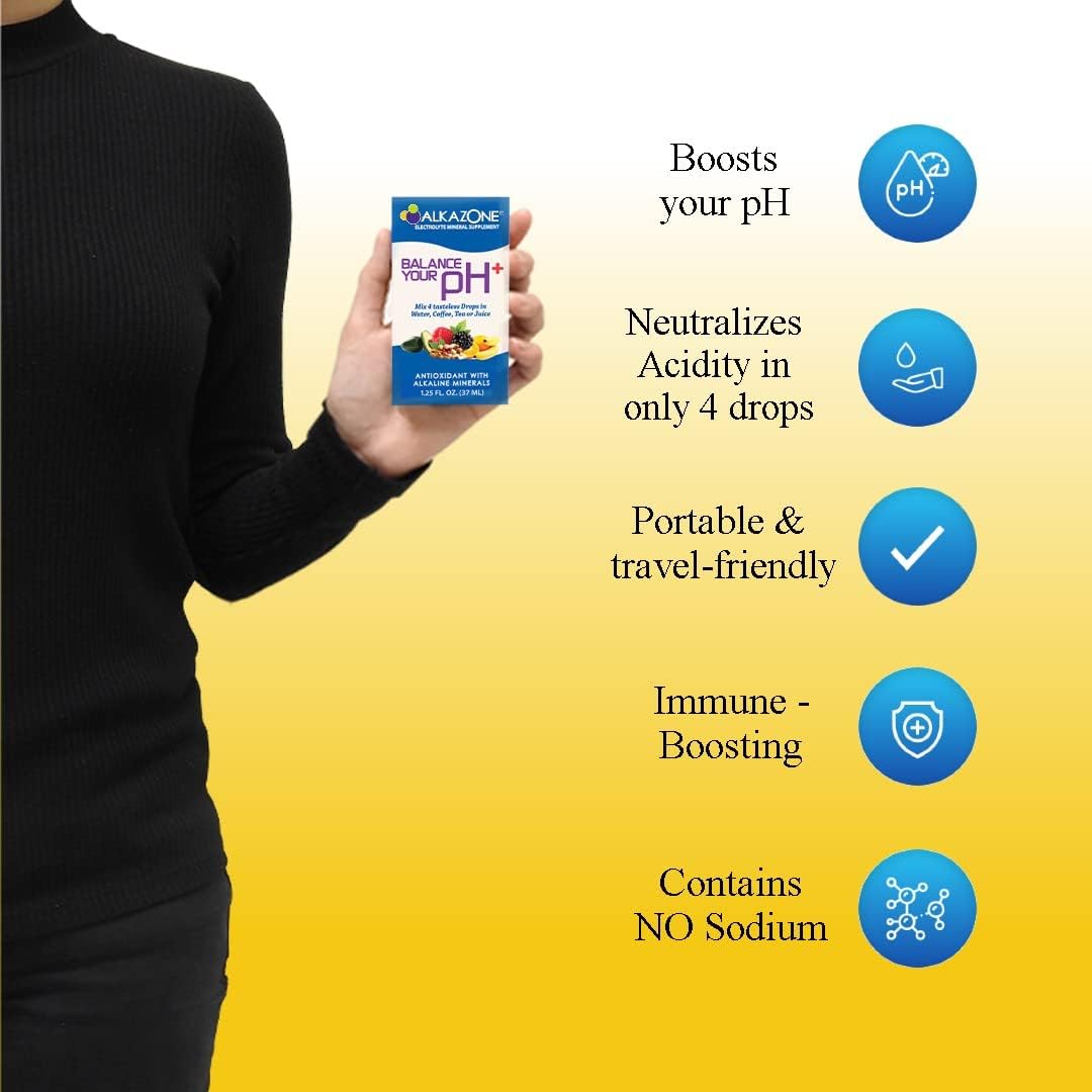 Alkazone Balance Your pH Plus Antioxidants Alkaline Mineral Drops - görsel 2