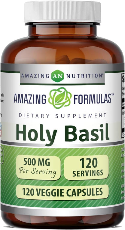 Amazing Formulae Holy Basil Extract 4:1 Supplement - 500 mg, 120 Capsules
