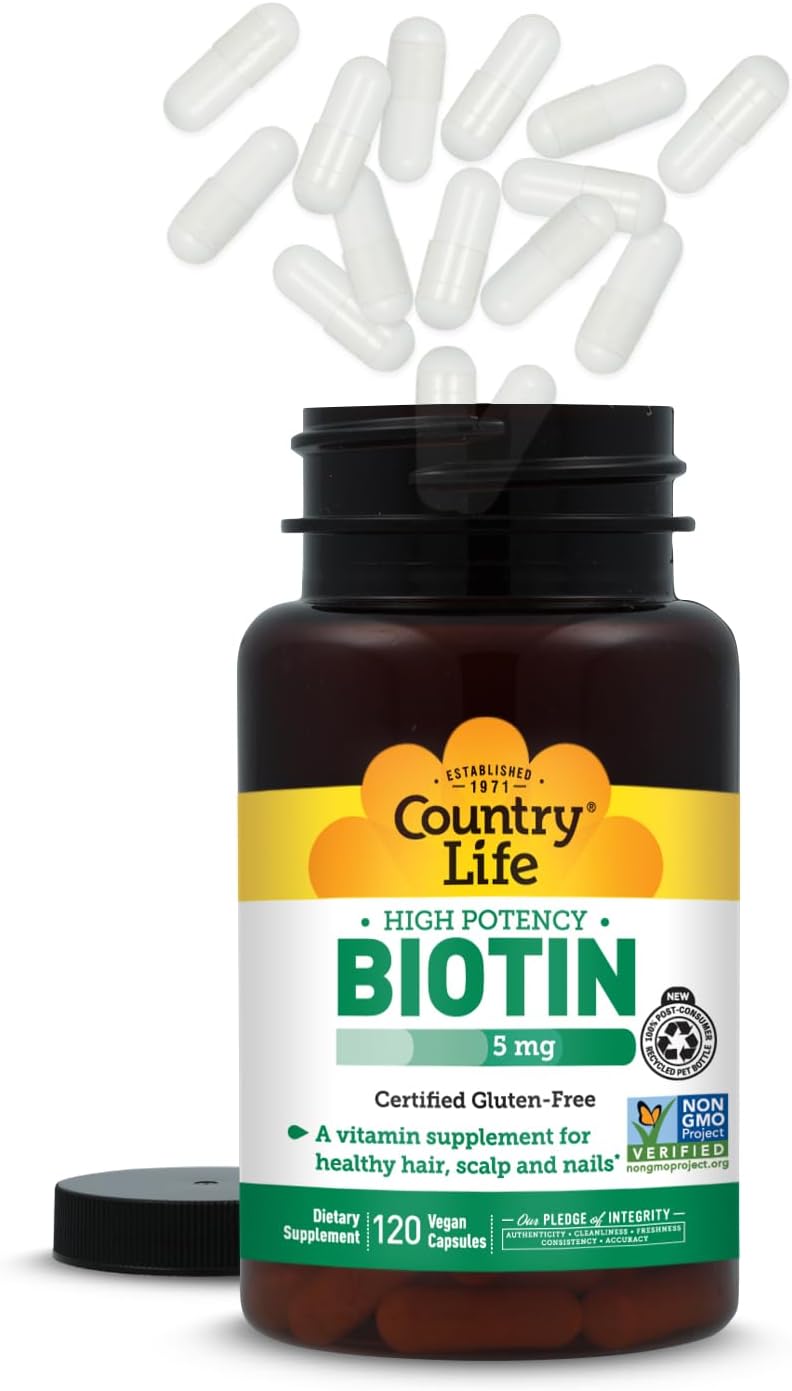 Country Life Biotin High Potency, 5mg, 120 Tablets - görsel 7