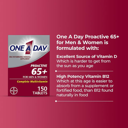 One A Day Proactive 65 Plus Multivitamin, 150 Tablets