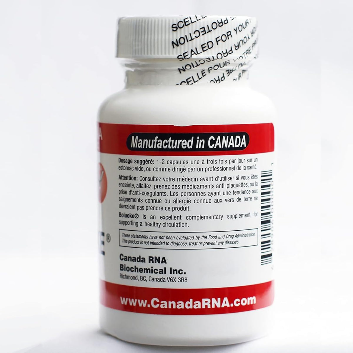 Canada RNA Boluoke (Lumbrokinase) for Circulatory Support 60 Capsules - görsel 2
