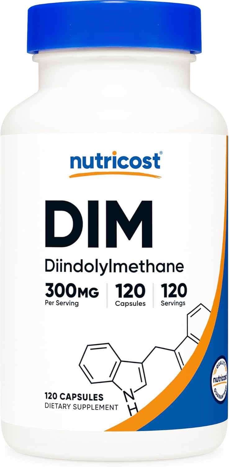 Nutricost DIM (Diindolylmethane) Plus BioPerine 300mg, 120 Vegetarian Capsules - görsel 1