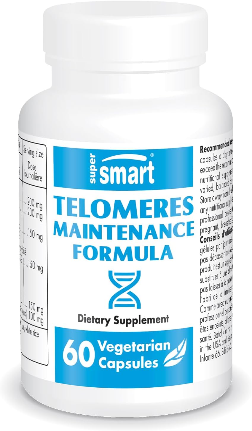 Supersmart Telomeres Maintenance Formula - High Potency - 60 Vegan Capsules - görsel 1