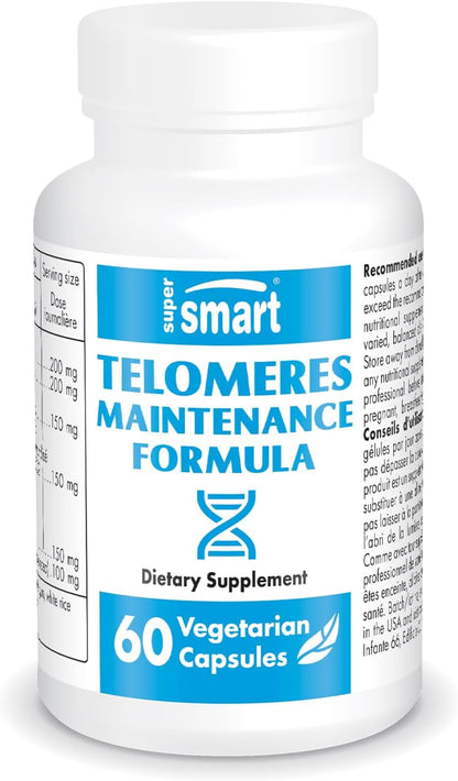 Supersmart Telomeres Maintenance Formula - High Potency - 60 Vegan Capsules