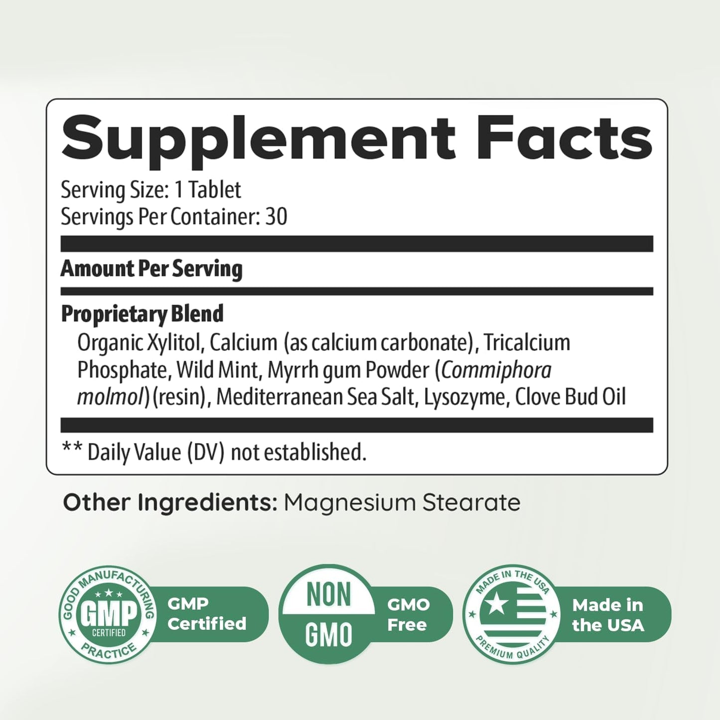PowerBite – Calcium, Xylitol, Myrrh & Clove Chewable Tablets (30 Count) - görsel 3
