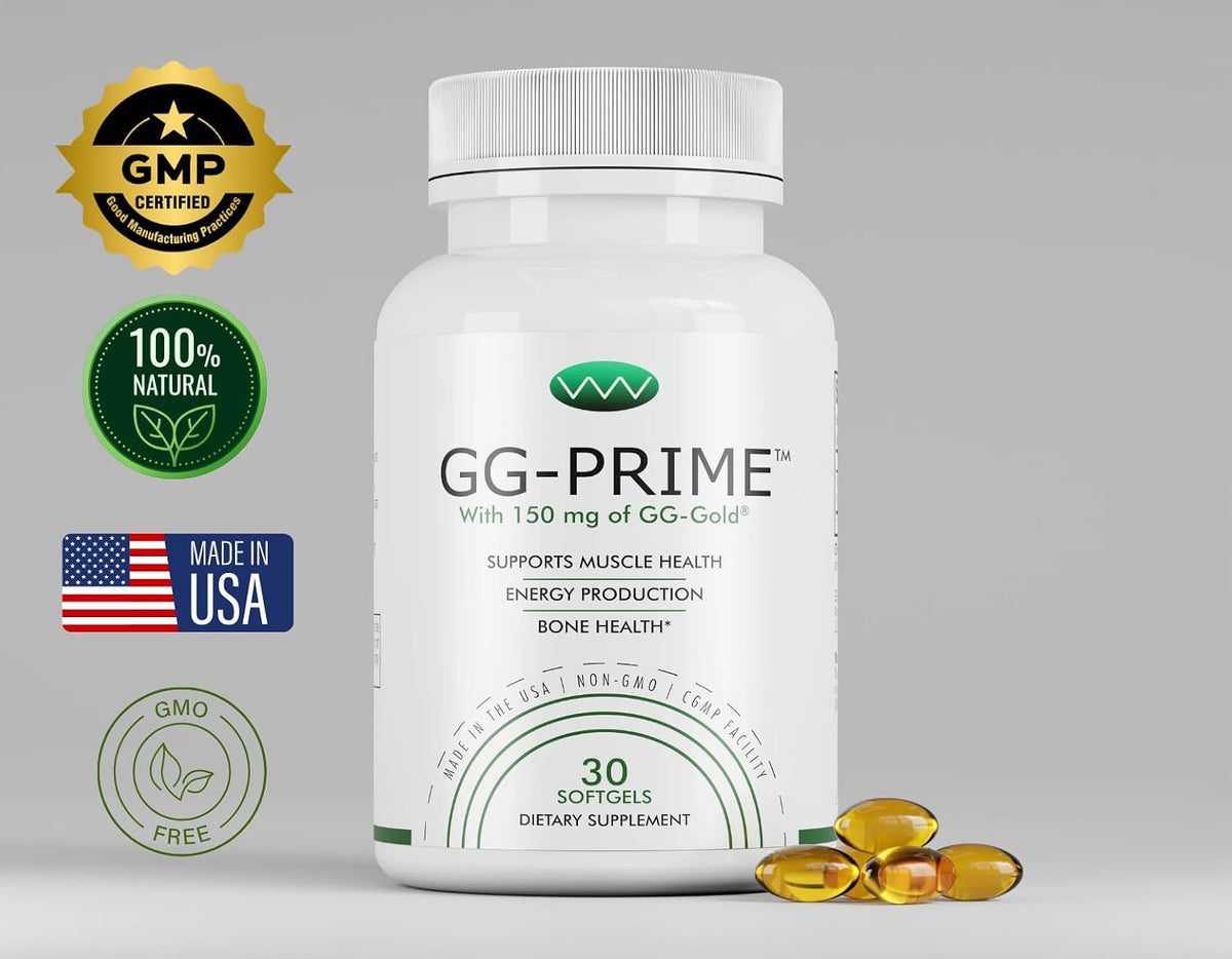 GG-Prime™ Geranylgeraniol Supplement – 150mg GG-Gold® from Annatto – Helps Support CoQ10 Production, Muscle & Bone Health – 30 Soft gel capsule Capsules - görsel 6