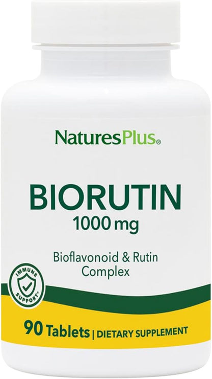 Nature's Plus Biorutin - 1000mg, 90 Tablets - Bioflavonoid & Rutin Complex