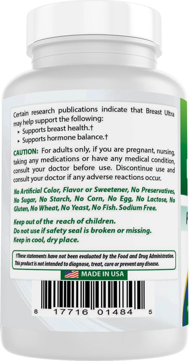 Best Naturals Breast-Ultra Breast Enhancement Pills - 90 Capsules (Pack of 2) - görsel 7