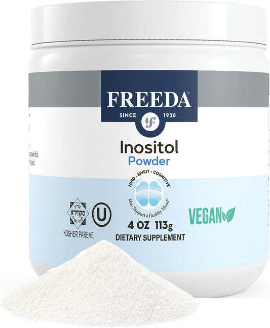 FREEDA Pure Myo-Inositol Powder – Unflavoured Single-Ingredient Inositol – 900 mg per Serving – 4 oz (113 g)