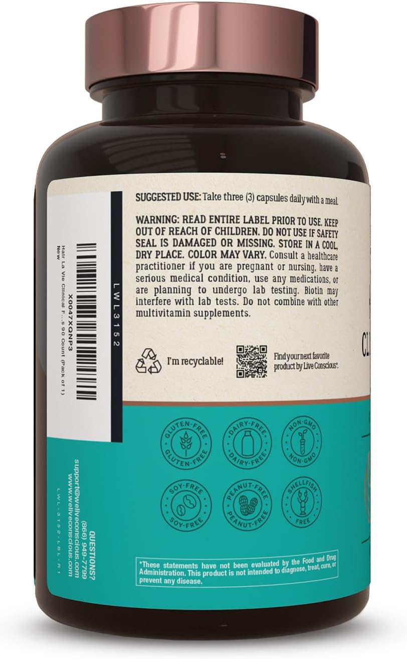 Hair La Vie Clinical Formula Hair Growth Vitamins – with Biotin, Collagen & Saw Palmetto – Image 9