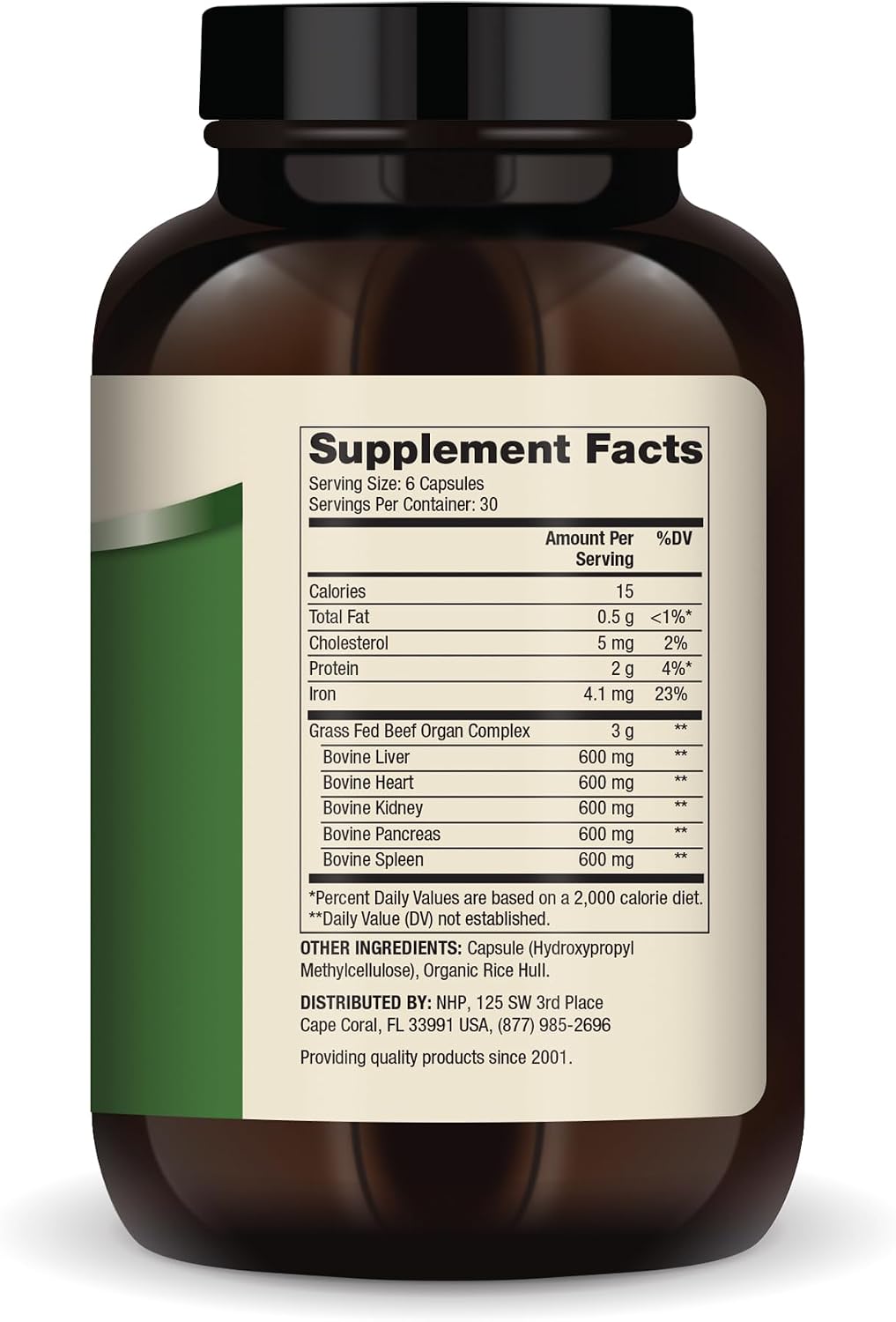 Dr. Mercola Grass-Fed Beef Organ Complex - Freeze-Dried Organ Blend - Non-GMO - Gluten-Free - 180 Capsules - görsel 2
