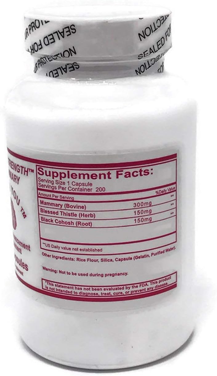 Super Strength Mammary Glandular Formula – 200 Capsules - görsel 2