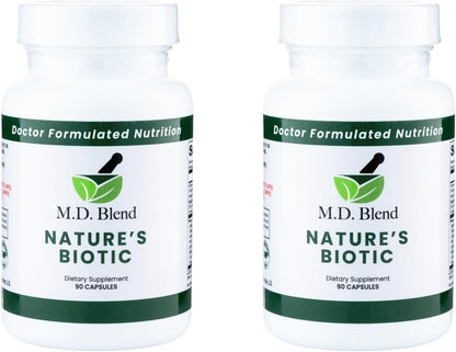 Nature’s Biotic Berberine Supplement for Daily Wellness Support with Blend of Oregano, Garlic, Vitamins C & B6, Magnesium, and Zinc, 180 Capsules (Pack of 2)