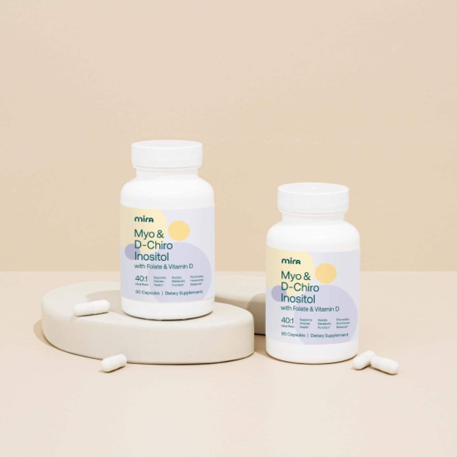 MIRA PCOS Supplement - Myo-Inositol & D-Chiro-Inositol 40:1 Ratio - Hormonal Balance & Ovarian Support - 90 Capsules - görsel 5