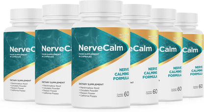 NerveCalm – Passion Flower & Prickly Pear Capsules – 30 Caps, 3 Month Supply | Passion Flower, Prickly Pear & California Poppy | Vegan, Non-GMO, Made in USA | Easy-to-swallow capsule