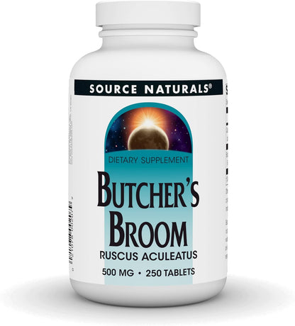 Source Naturals Butcher's Broom Food Supplement - Ruscus Aculeatus - 250 Tablets