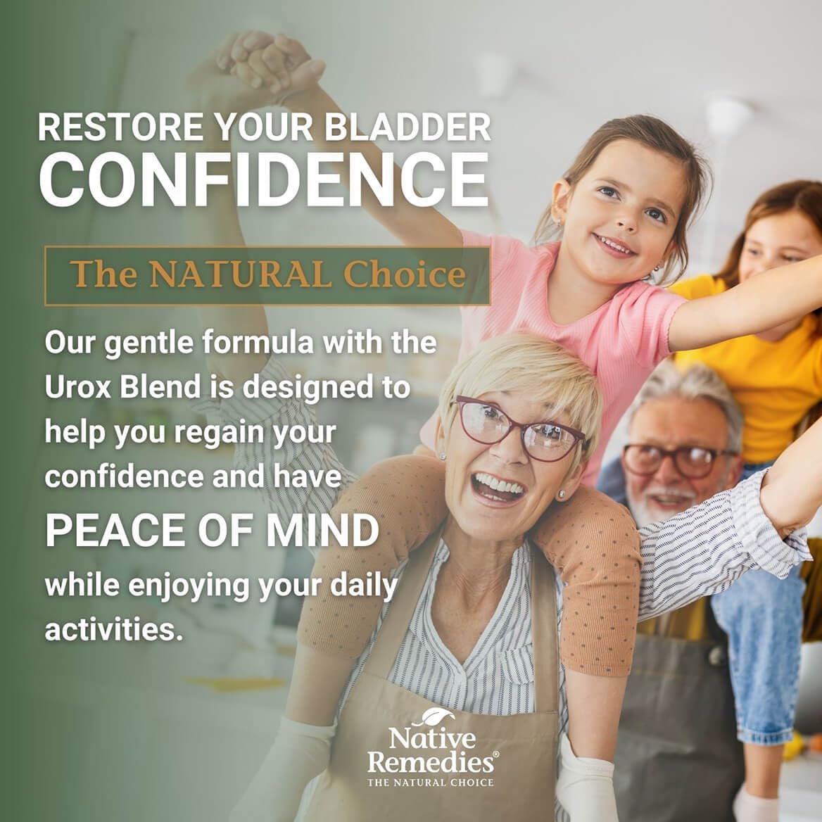 Native Remedies Peace of Mind with Urox – Bladder Support Supplement for Women and Men (60 Capsules) - görsel 8
