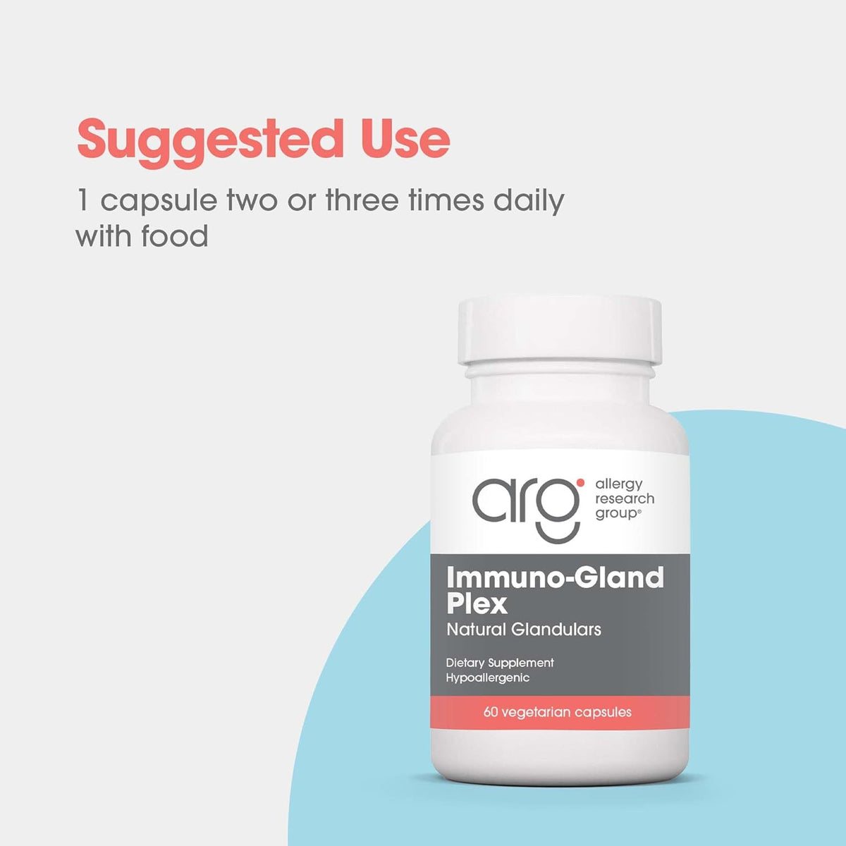 Allergy Research Group ARG Immuno-Gland Plex - Multi-Organ Glandular Blend - 60 Capsules - görsel 3