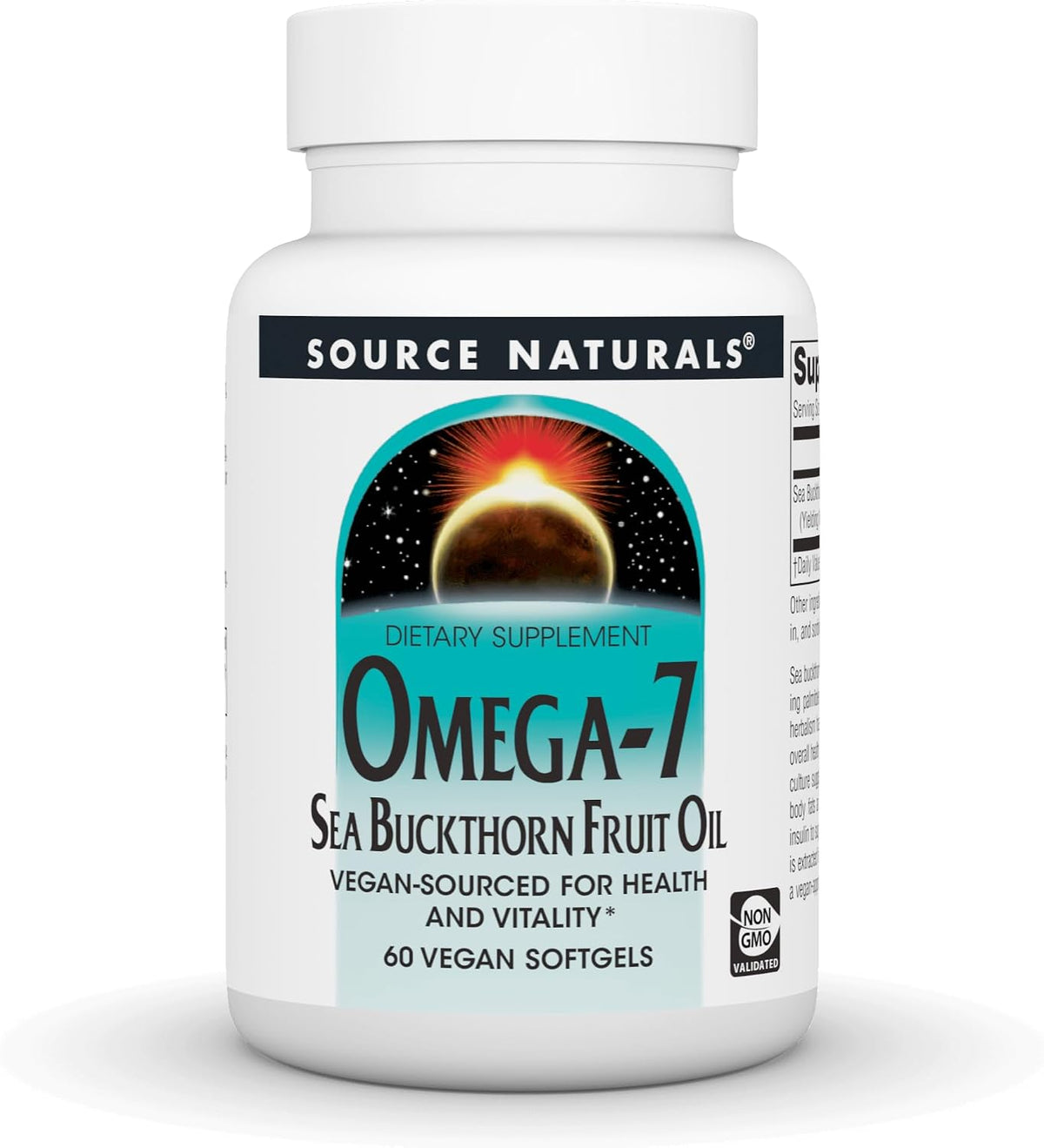 Source Naturals Omega-7 Sea Buckthorn Fruit Oil, Non-GMO, Vegan-Sourced for Health and Vitality - 120 Vegan Softgels - görsel 8
