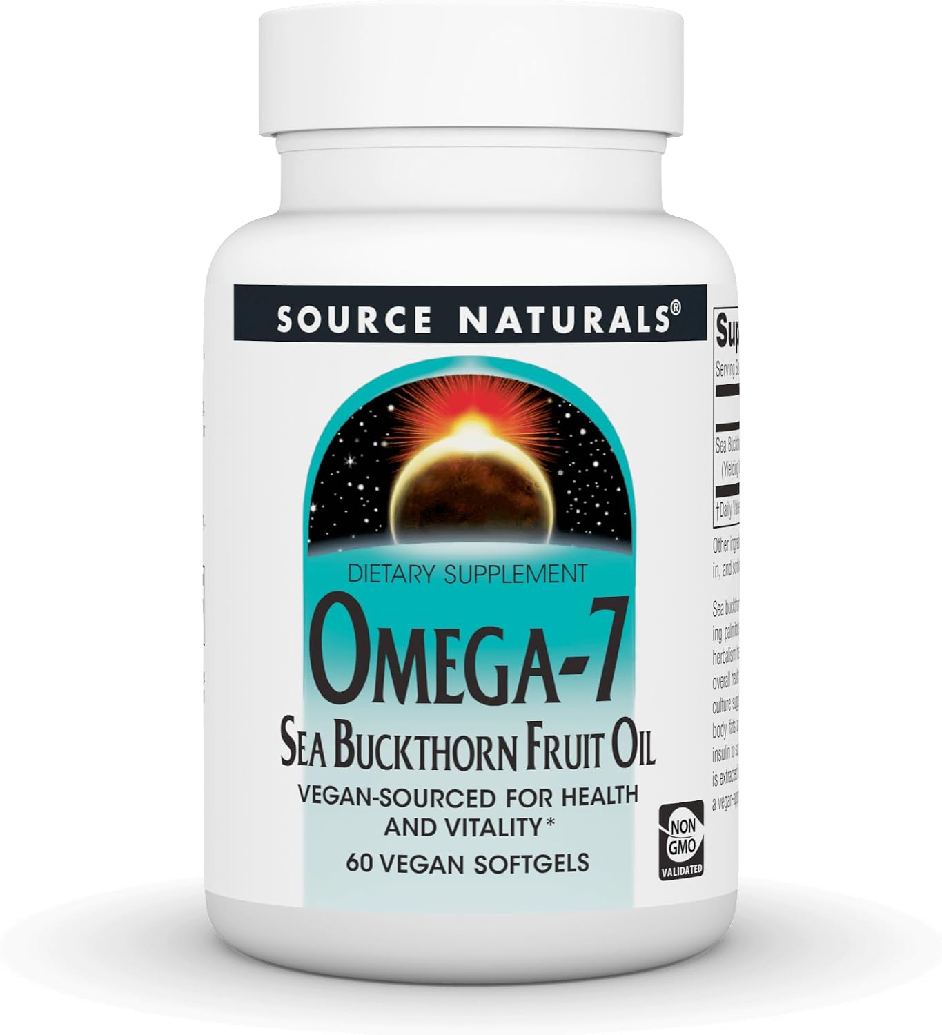 Source Naturals Omega-7 Sea Buckthorn Fruit Oil, Non-GMO, Vegan-Sourced for Health and Vitality - 120 Vegan Softgels - görsel 8