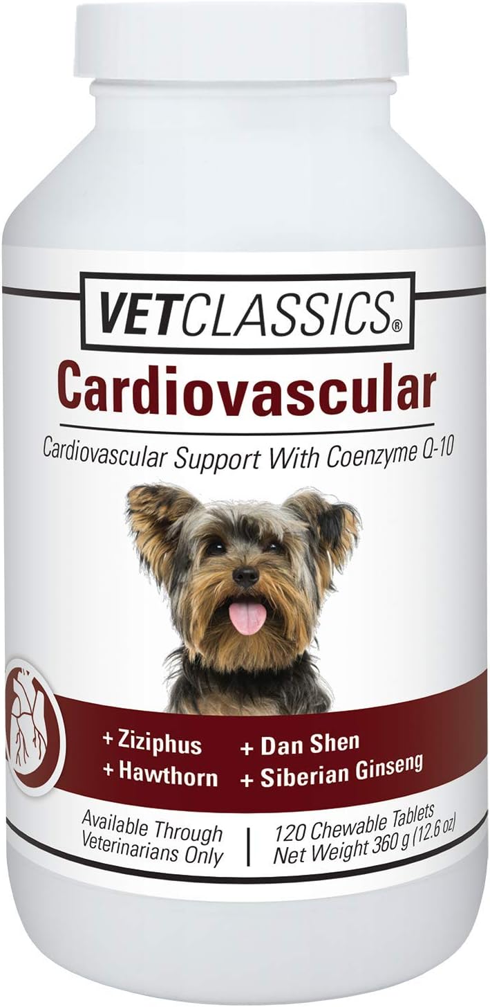 Vet Classics Cardiovascular Support Coenzyme Q-10 Dog Supplement – Chewable Tablets (120 Ct) - görsel 1