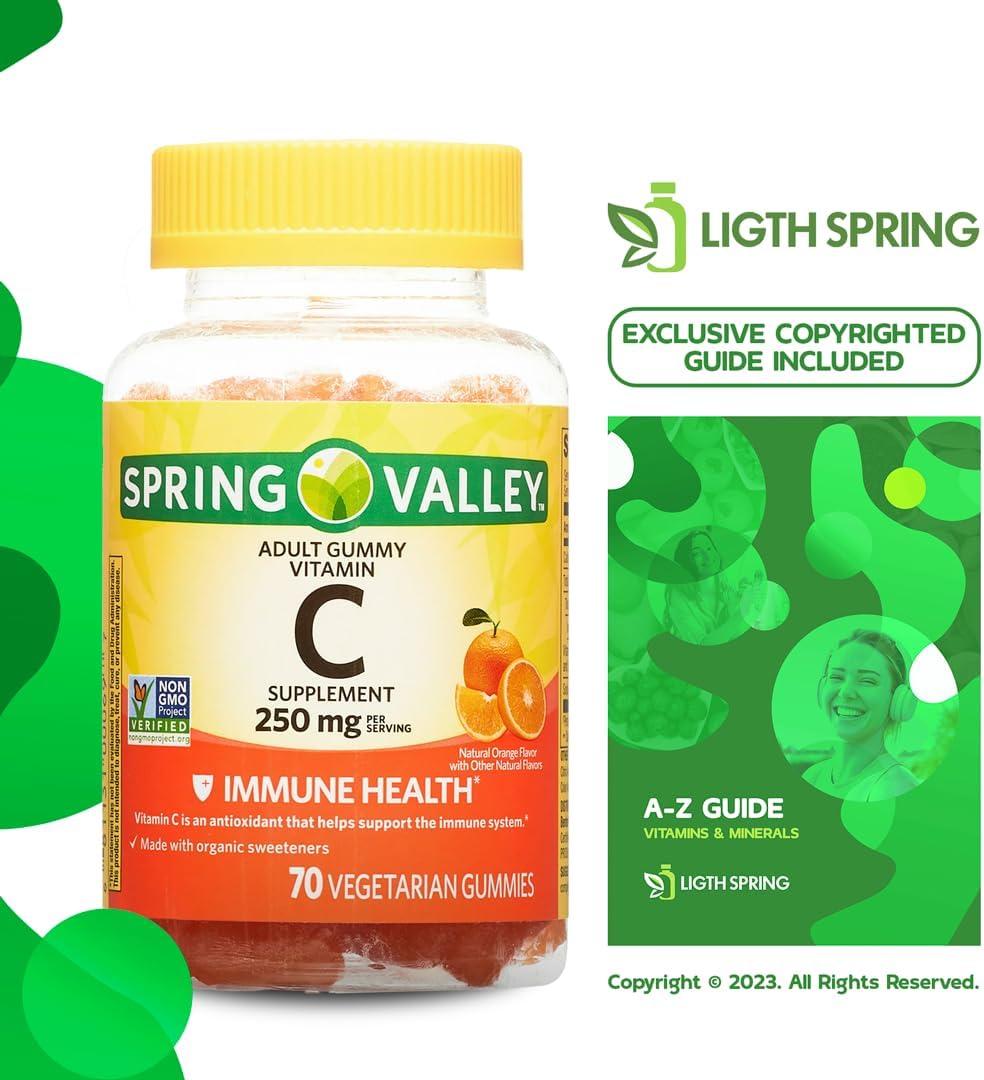 LightSpring Vegetarian Vitamin C Gummies for Adults, 250 mg, 70 Count (3-Pack) - görsel 2