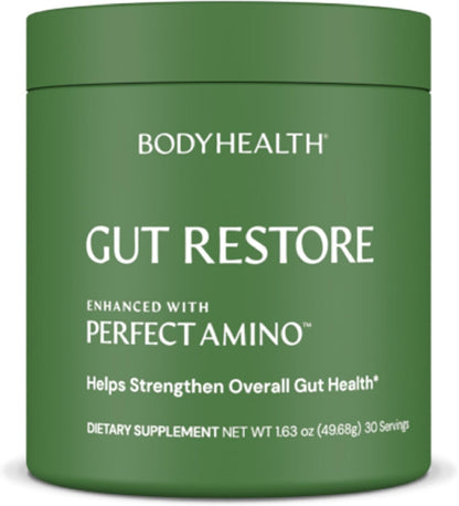BodyHealth Gut Restore with PerfectAmino, ImmunoLin, and Humic Acid – Gut Health Food Supplement – Unflavoured – 30 Servings