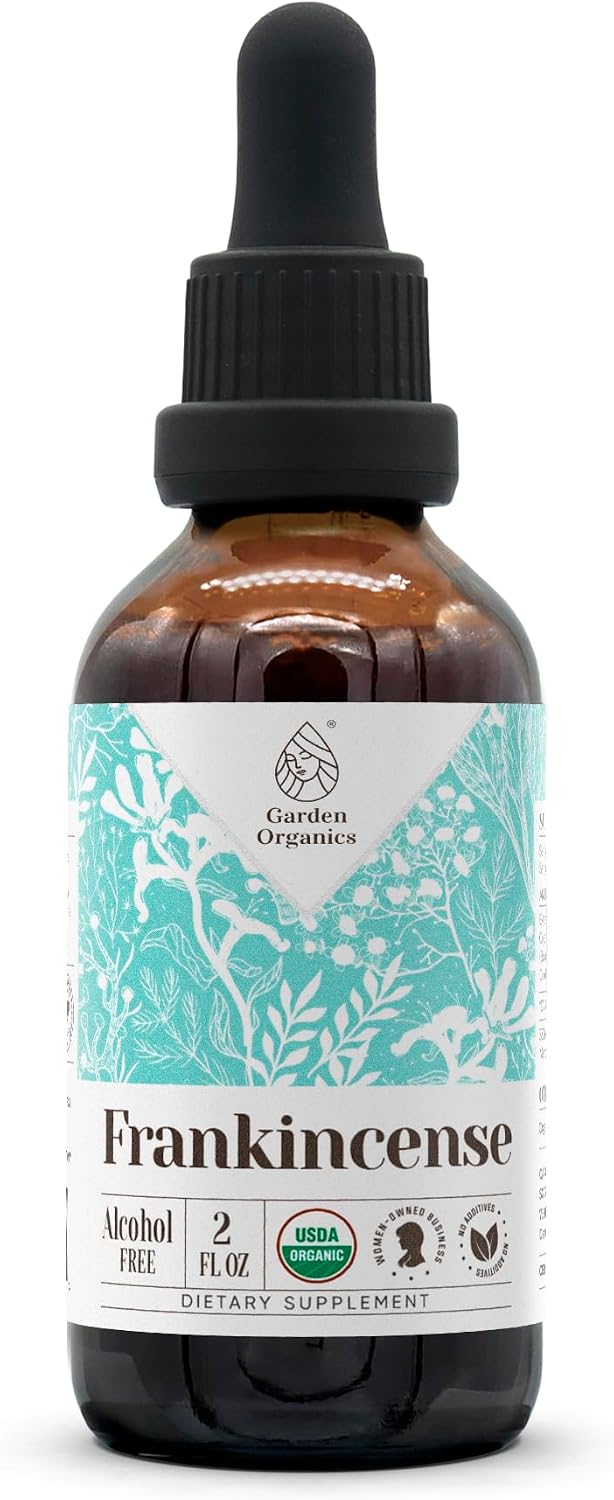 Frankincense USDA Organic | Alcohol-Free Extract, Organic Herbal Drops, Food Supplement, Wellbeing Support | Tincture from Certified Organic Boswellia Serrata 60 ml - görsel 1