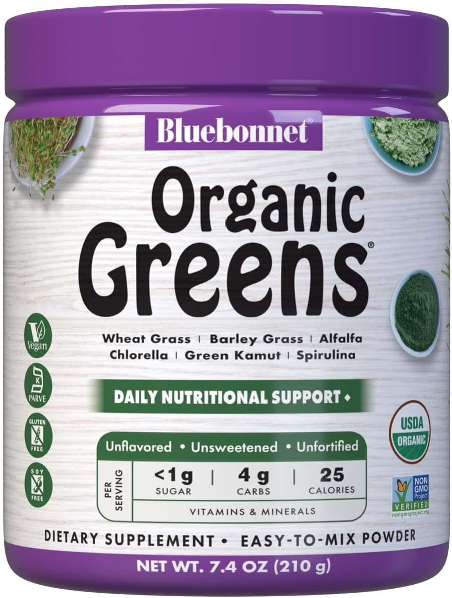 Bluebonnet Nutrition Super Earth Organic Green Powder, 210g - görsel 1