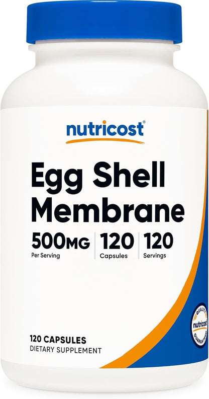 Nutricost Egg Shell Membrane, 500mg per Serving, 120 Capsules - GMO Free, Gluten-free