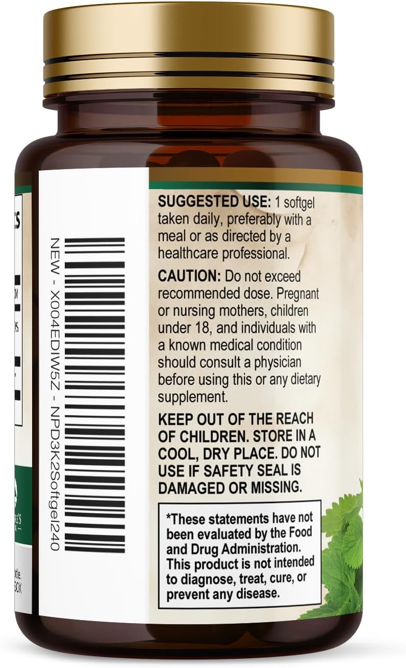 Vitamin D3 + K2 Supplement – High Potency with 4000 IU D3 and MK-7 – Bone, Immune and Heart Support – 240 Soft gel capsules - görsel 9