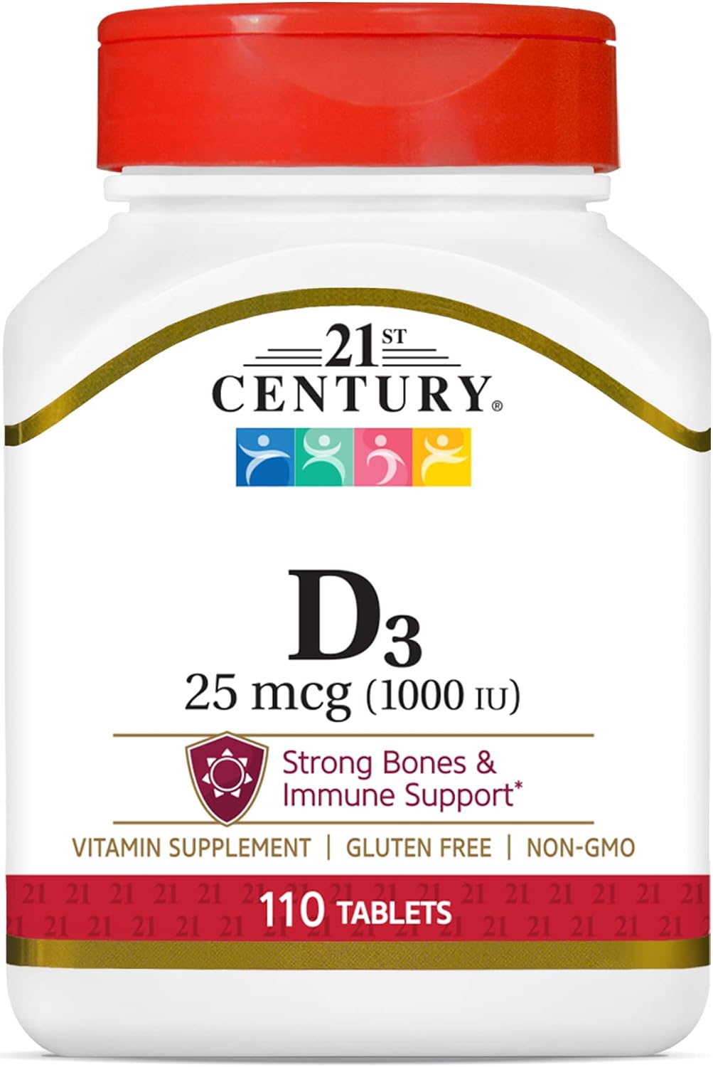 21st Century Vitamin D3 1000 IU, 110 Tablets - görsel 1