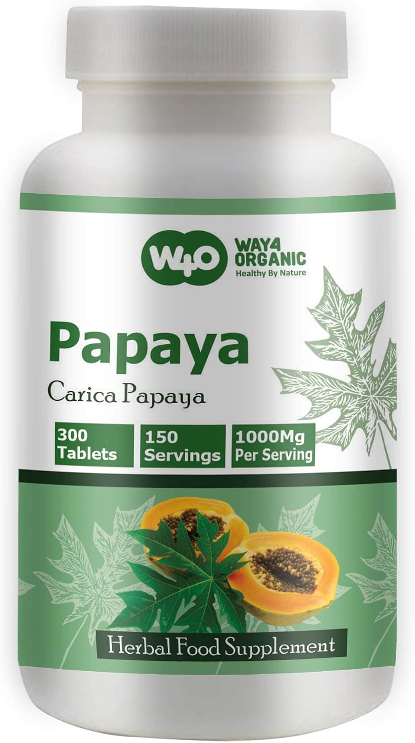 Papaya Leaf Extract Tablets 1000mg – 300 Tablets – Immune & Digestive Support - görsel 3