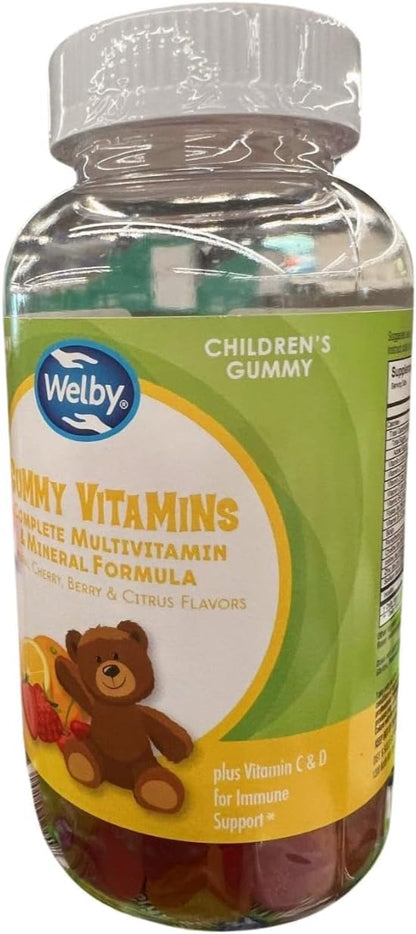 Children's Complete Multivitamin & Mineral Gummies, Natural Cherry, Berry & Citrus Flavours, 190 Gummies, Gluten-free