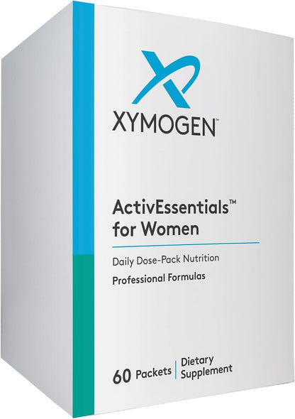 XYMOGEN ActivEssentials for Women – ActivNutrients Multivitamins with Iron, Omega-3 Fish Oil & Calcium Complex – Nutritional & Antioxidant Support – Daily Dose Pack – Vegan & Gluten-Free – 60 Packets