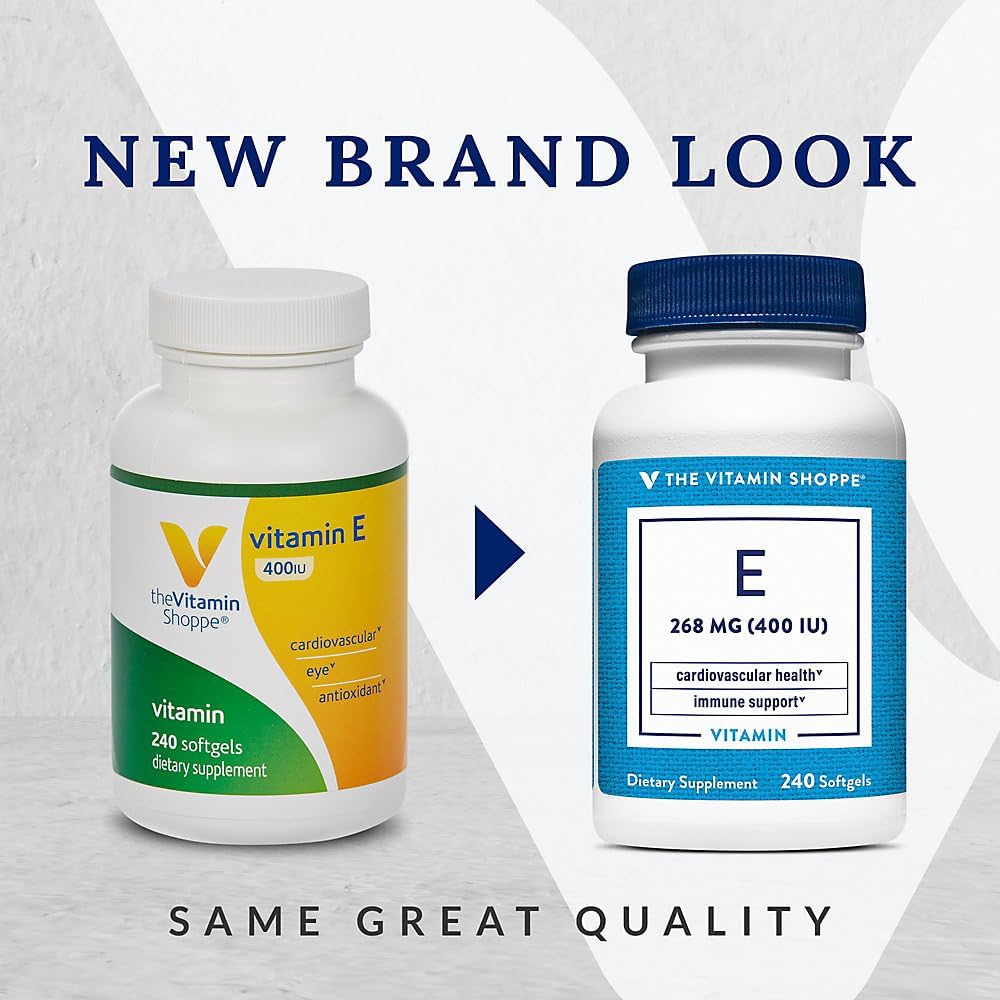 The Vitamin Shoppe Vitamin E 400IU (240 Softgels) - görsel 2